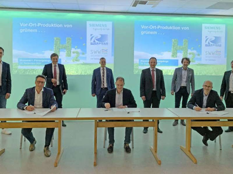 Siemens baut große CO2-freie Wasserstofferzeugungsanlage in Bayern