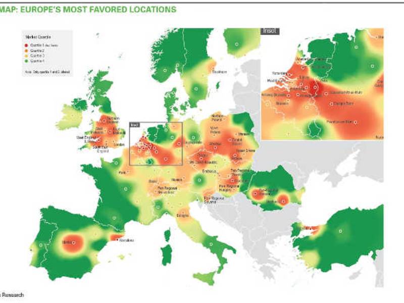 Analyse von Prologis ermittelt führende Logistikstandorte in Europa