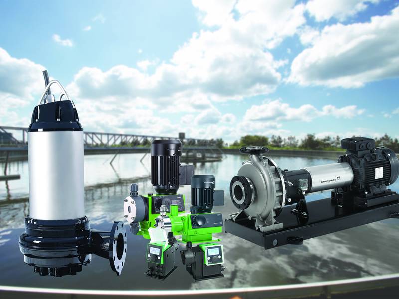 Grundfos Pumpen für die 4. Reinigungsstufe