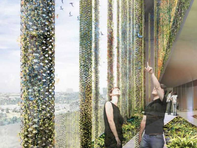 Recyclingzentrum mit Öko-Architektur