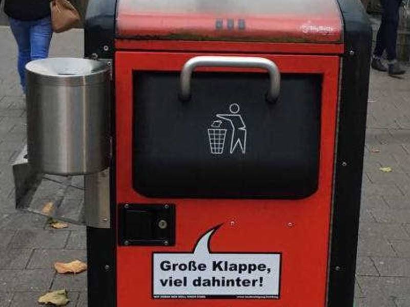Papierkorb-Offensive der Stadtreinigung Hamburg (SRH)