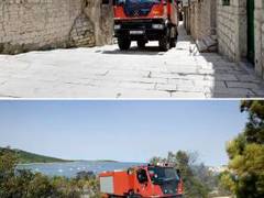 Erster Mercedes-Benz Unimog U 20 als Feuerwehrfahrzeug