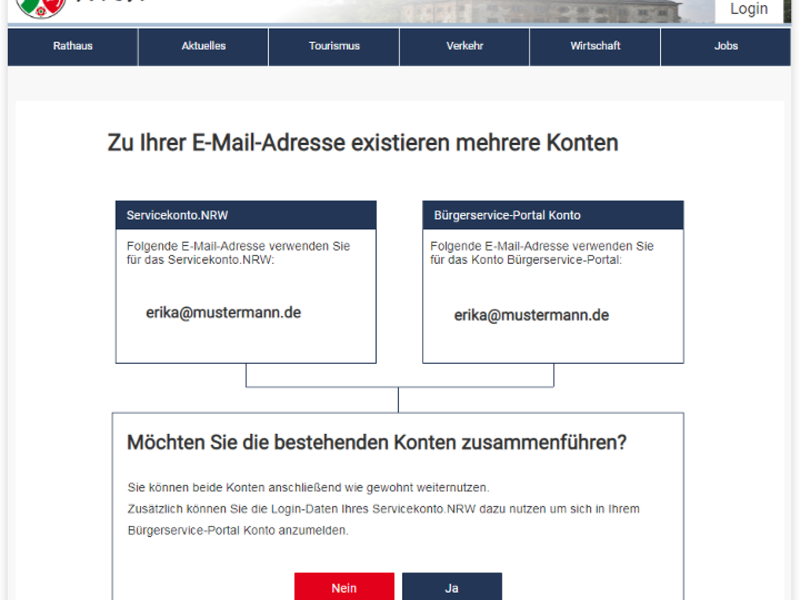 Servicekonto.NRW und Bürgerservice-Portal: Es wächst zusammen, was zusammen gehört