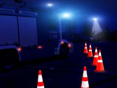 Polizei setzt auf Faltleitkegel