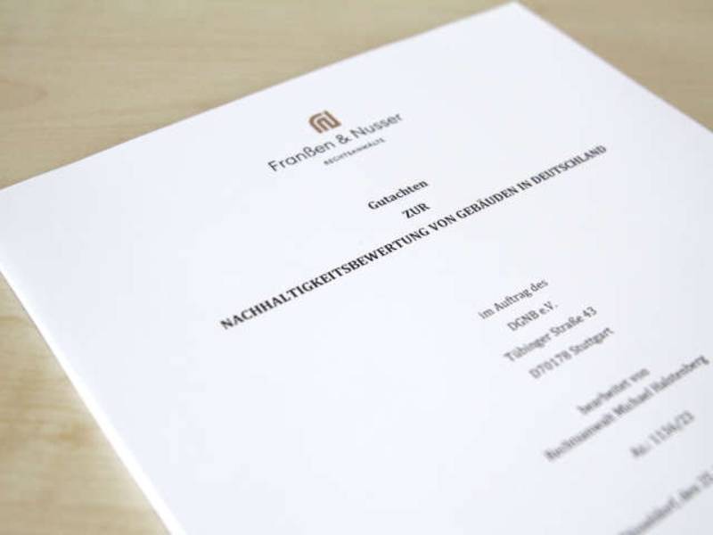 DGNB veröffentlicht Gutachten zur Nachhaltigkeitsbewertung von Gebäuden in Deutschland