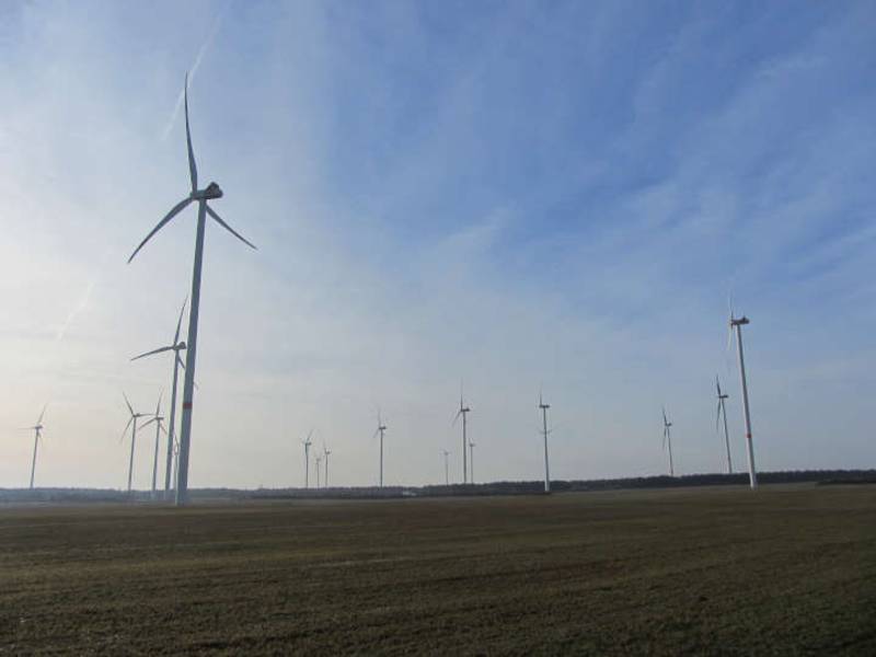 16,5 Megawatt des enercity-Windparks Klettwitz drehen sich