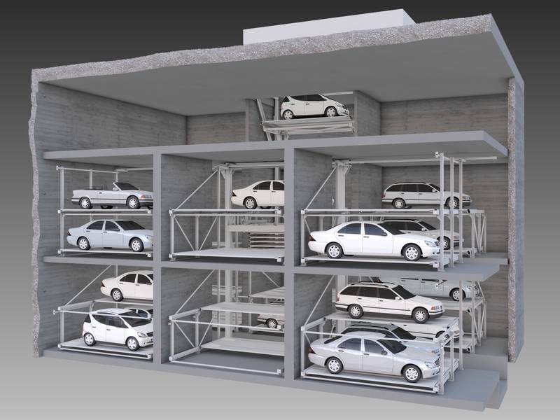 Automatisch parken vor dem Flanieren in Madrid