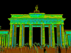 3D-Laserscan des Brandenburger Tors zum 25. Jahrestag der Deutschen Wiedervereinigung