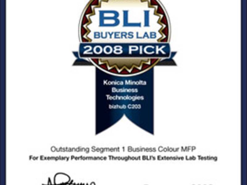 "Pick of the Year"-Award für bizhub C203 und C253 von Konica Minolta