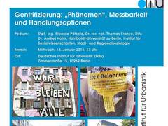 Gentrifizierung: "Phänomen", Messbarkeit und Handlungsoptionen