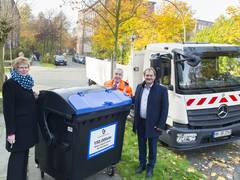150.000ste blaue Papiertonne in Hamburg aufgestellt