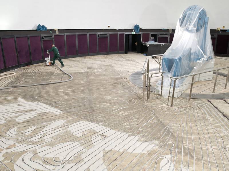 Fußbodenheizung ersetzt Luftheizung im Zeiss-Planetarium Jena